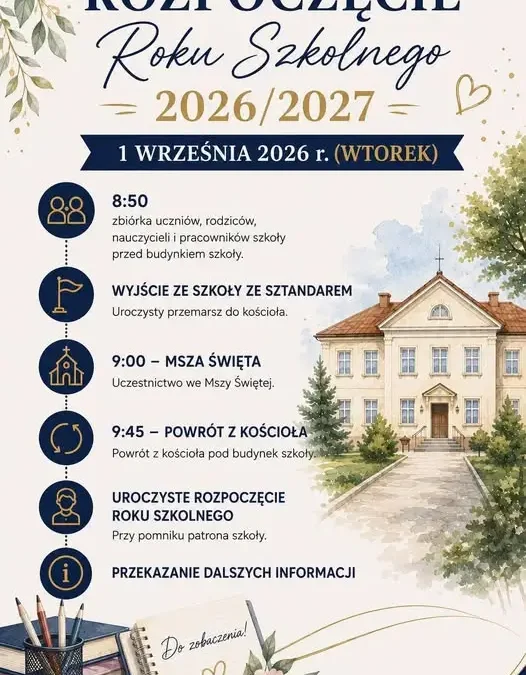 Uroczyste rozpoczęcie roku szkolnego 2026/2027 w ZS Dzikowiec