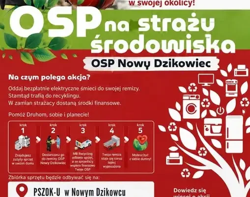 OSP Nowy Dzikowiec włącza się w ogólnopolską zbiórkę elektrośmieci