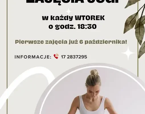 Joga w Cmolasie – nowe zajęcia dla Pań już od 6 października