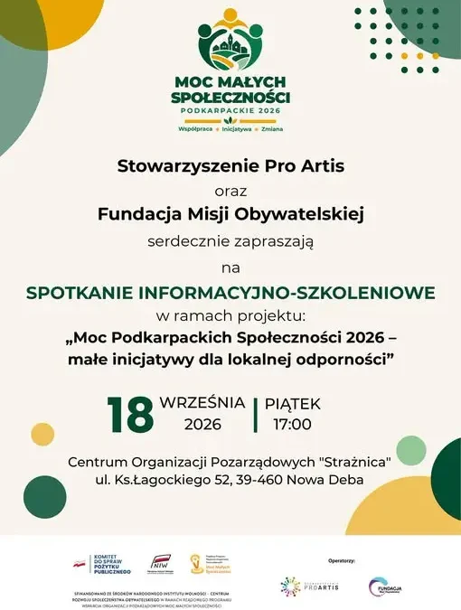Nowa Dęba: szkolenie o mikrodotacjach dla lokalnych inicjatyw