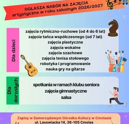 Zapisy na zajęcia w SOK Cmolas trwają tylko do 25 września