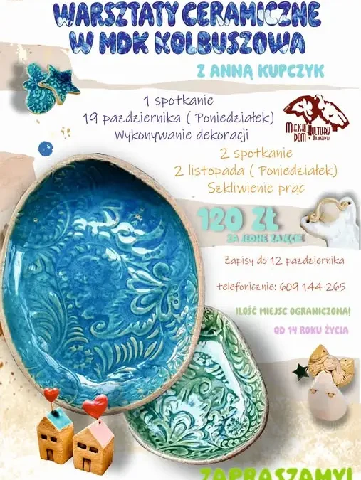 Warsztaty ceramiczne w MDK Kolbuszowa – zapisy do 12 października