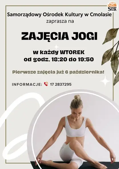 Joga w SOK Cmolas – zajęcia już trwają, kolejne spotkania w każdy wtorek