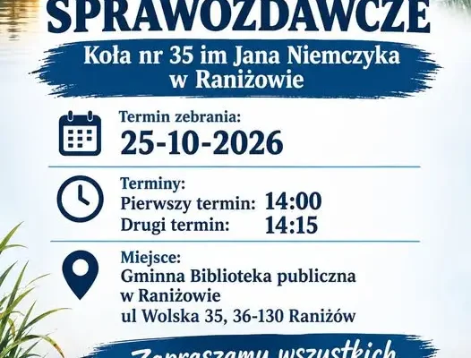 Zebranie sprawozdawcze Koła nr 35 im. Jana Niemczyka w Raniżowie