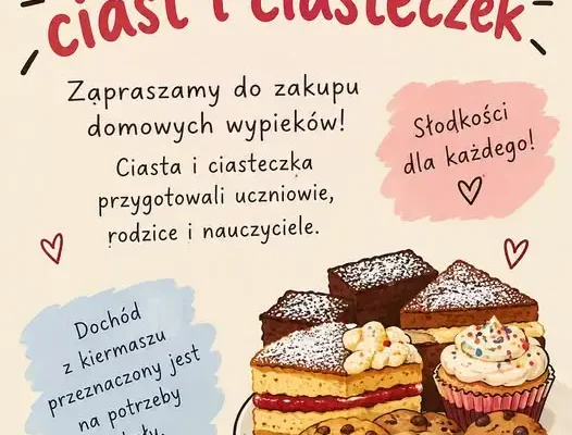 Kiermasz ciast i ciasteczek w szkole – już we wtorek 13 października