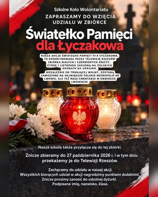 Szkolna zbiórka zniczy dla Łyczakowa – dołącz do akcji!