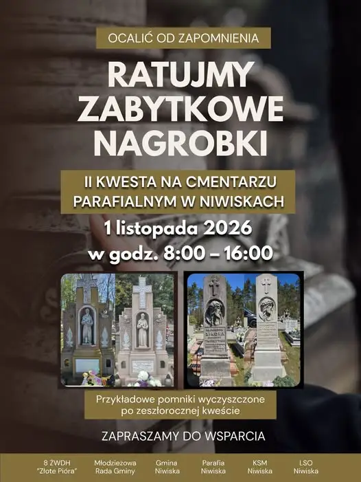 II Kwesta na cmentarzu w Niwiskach – ratujmy zabytkowe nagrobki