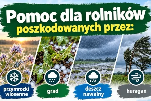 Nowe wsparcie dla rolników poszkodowanych przez przymrozki, grad i upały – ARiMR