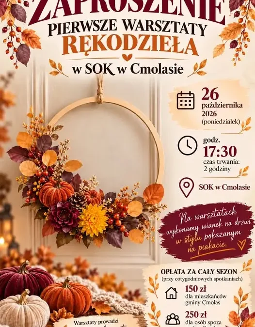 Nowy sezon zajęć w SOK w Cmolasie – pierwsze spotkanie 26 października