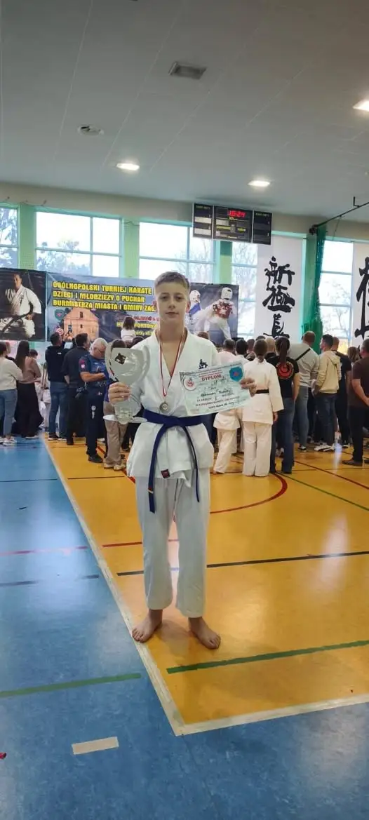 Olek z drugim miejscem w kumite na turnieju w Zagórzu