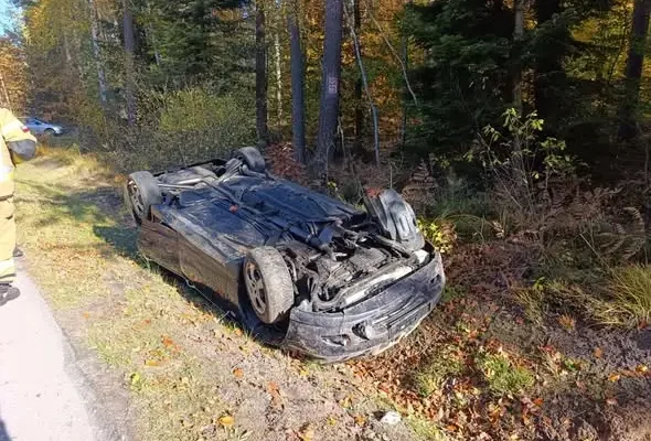 Kolizja w Porębach Dymarskich – interwencja OSP Majdan Królewski