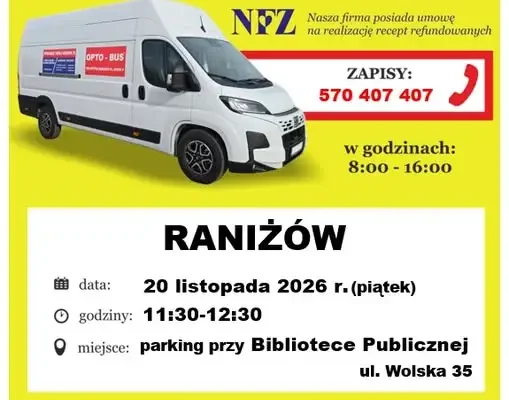 Bezpłatne badanie wzroku w Raniżowie – 20 listopada 2026