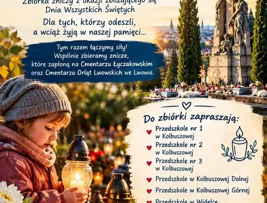 Przedszkolaki z gminy Kolbuszowa zbierają znicze dla Lwowa