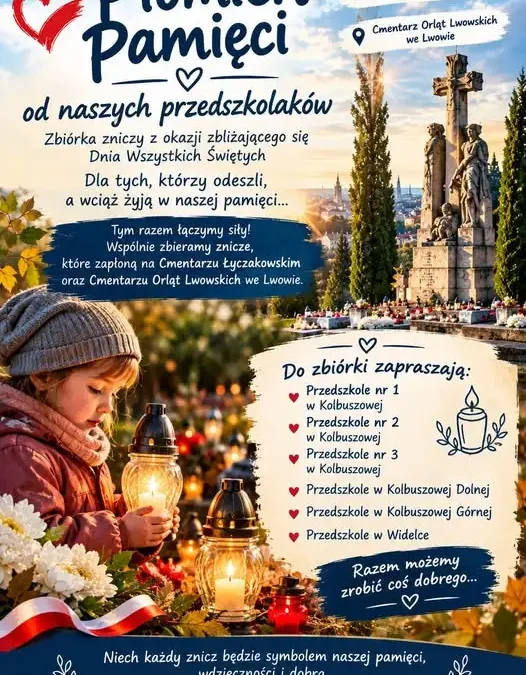 Przedszkolaki z gminy Kolbuszowa zbierają znicze dla Lwowa