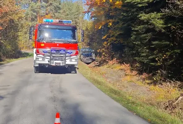 Kolizja w Porębach Dymarskich – interweniowała OSP Majdan Królewski