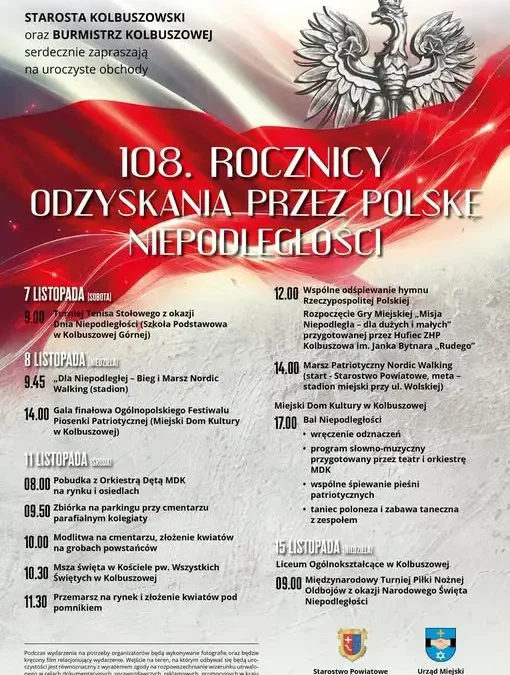 Kolbuszowa świętuje 108. rocznicę odzyskania niepodległości