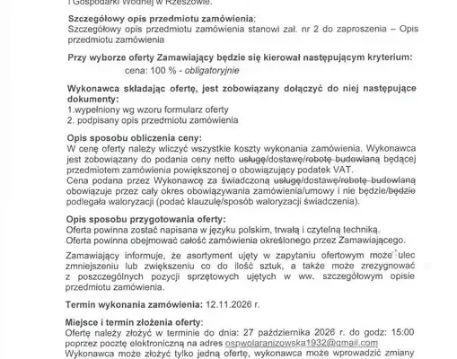 OSP Wola Raniżowska kupuje sprzęt ratowniczo-gaśniczy. Oferty do 27 października